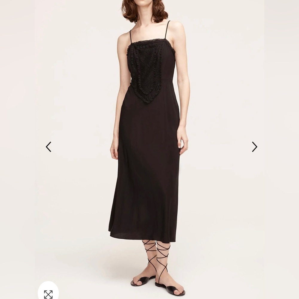 Black Midi Rebecca Taylor dress NWT